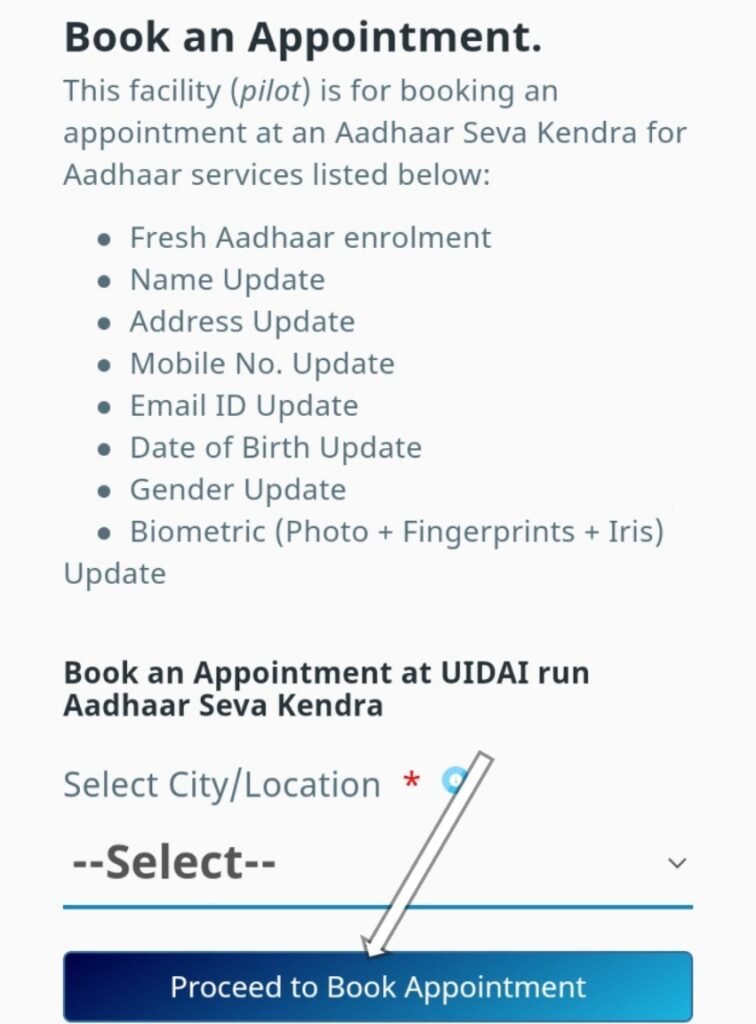 proceed to book appointment