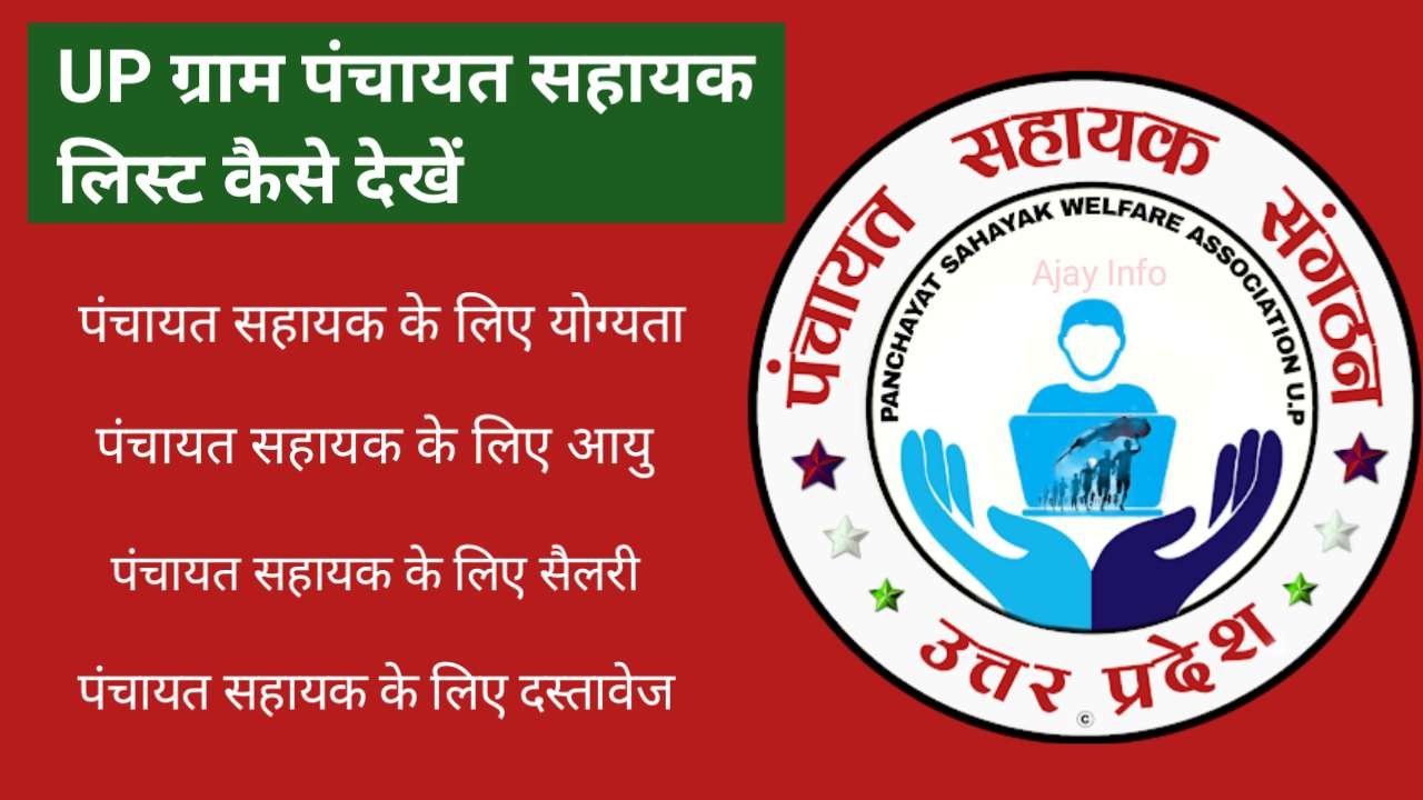 UP Gram Panchayat Sahayak List Check