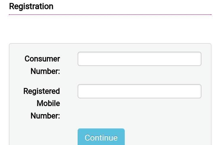 consumer number, registered mobile number