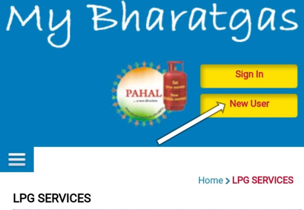 bharat gas new user
