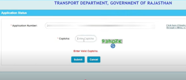 parivahan application status