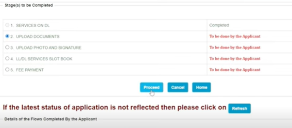 parivahan portal document upload