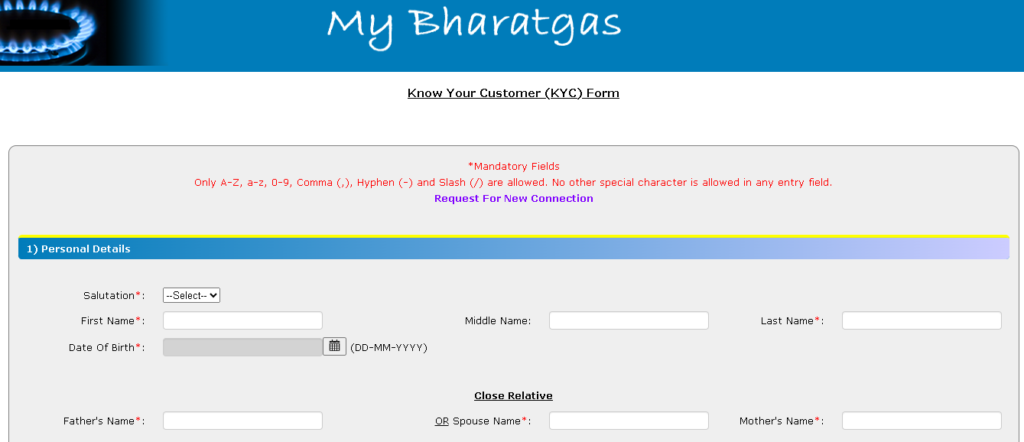 bharat gas ekyc forn