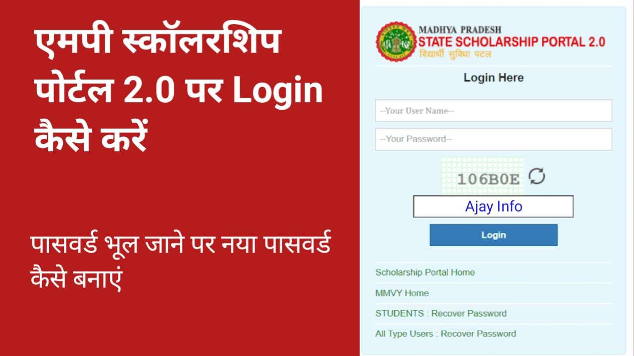 MP Scholarship Portal Login Kaise Kare